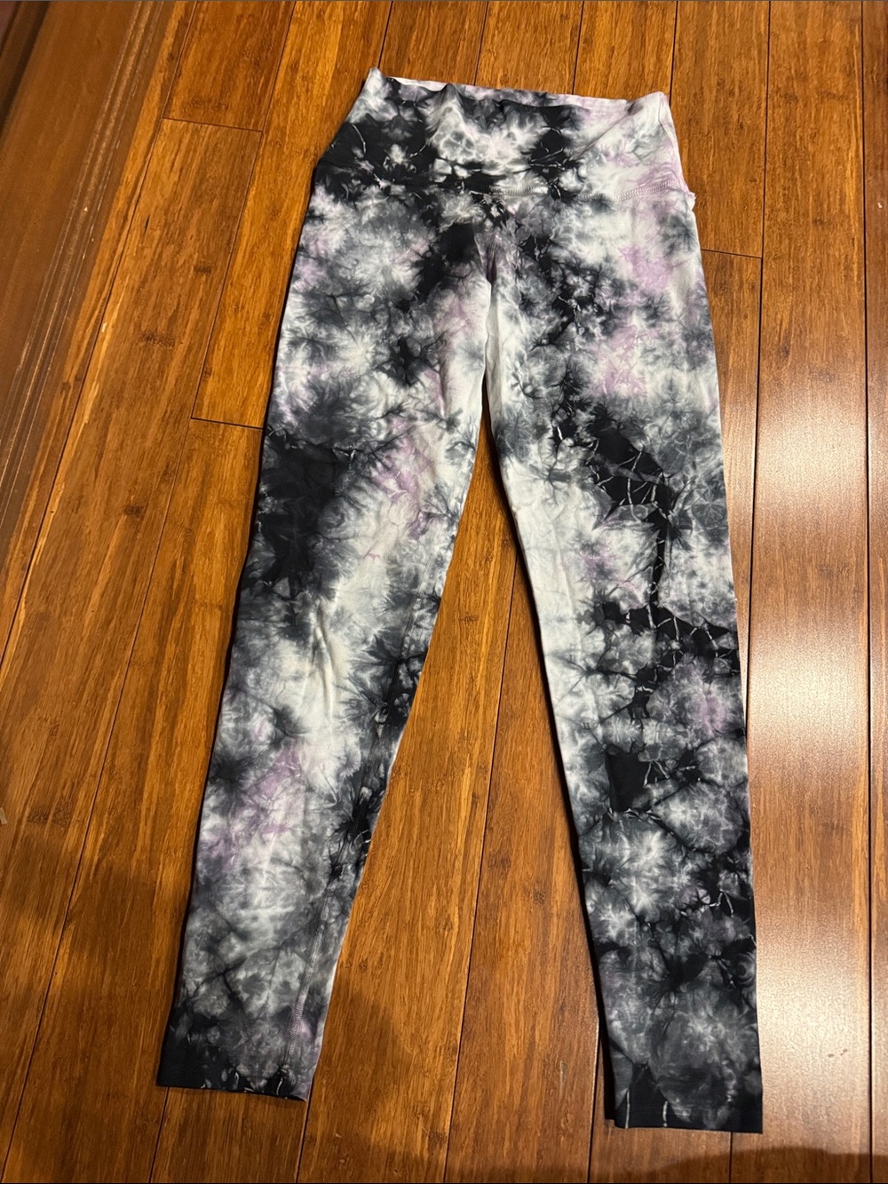 Electric & Rose Tie-Dye High-Rise Leggings in Black, Gray & Lavender